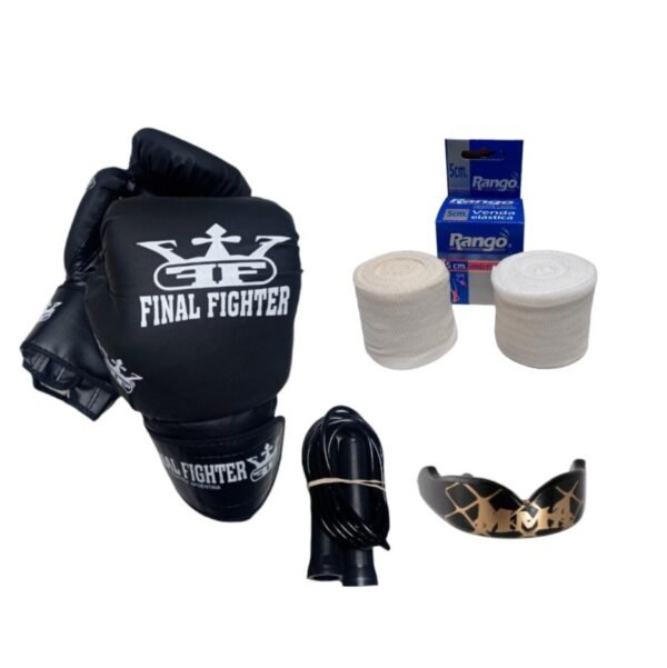 Combo Kit Guantes + Vendas + Bucal + Soga - Imagen 5