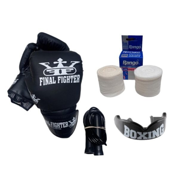 Combo Kit Guantes + Vendas + Bucal + Soga - Imagen 3