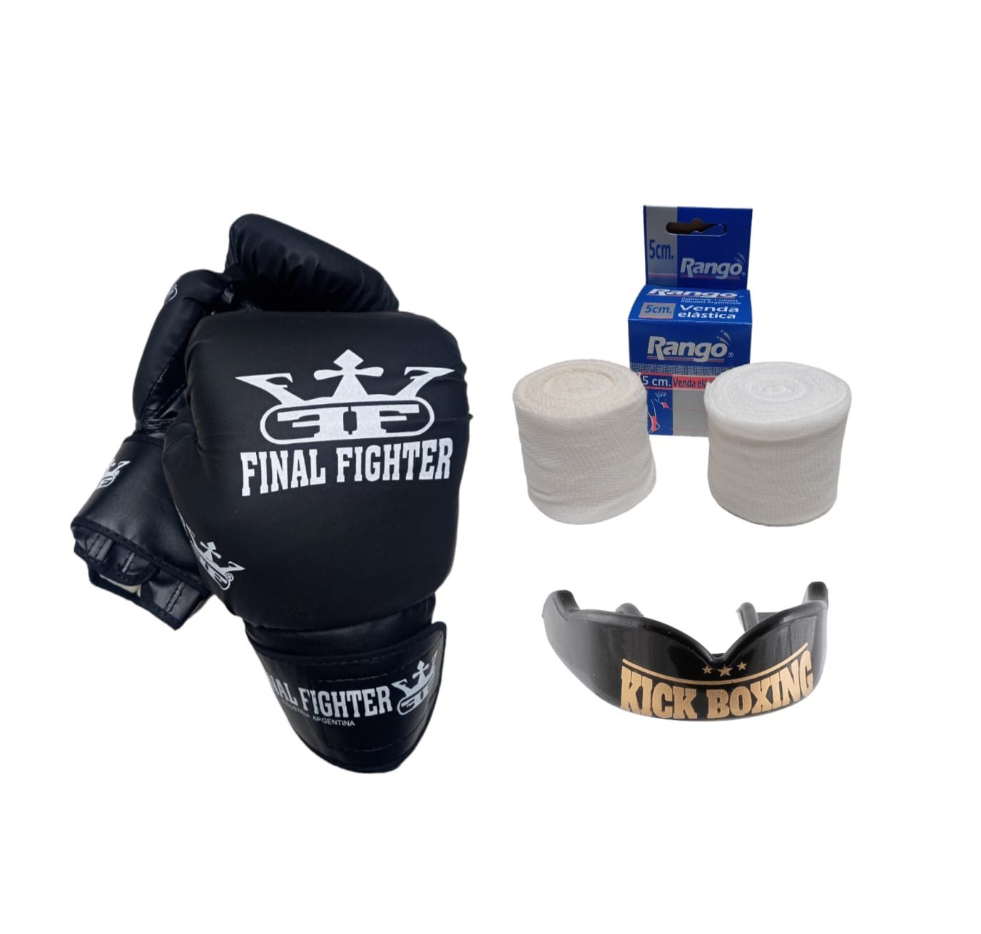 Combo Boxeo: Guantes + Vendas + Bucal - Imagen 4