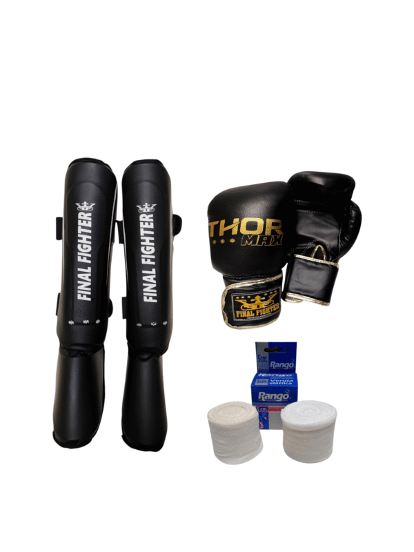 Combo Guantes Thor Max + Tibiales + Vendas