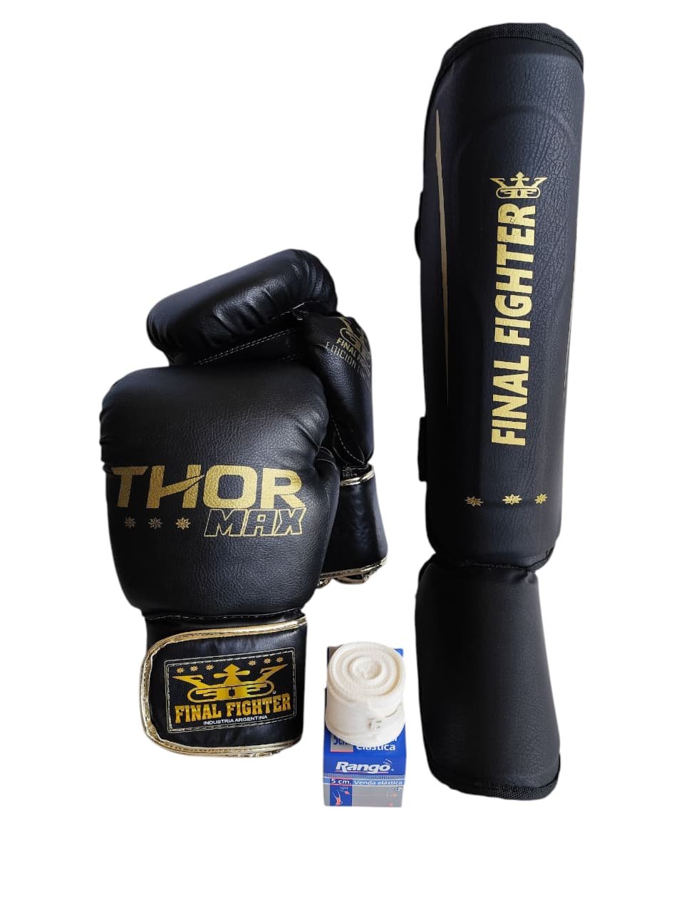Combo Guantes Thor Max + Tibiales + Vendas