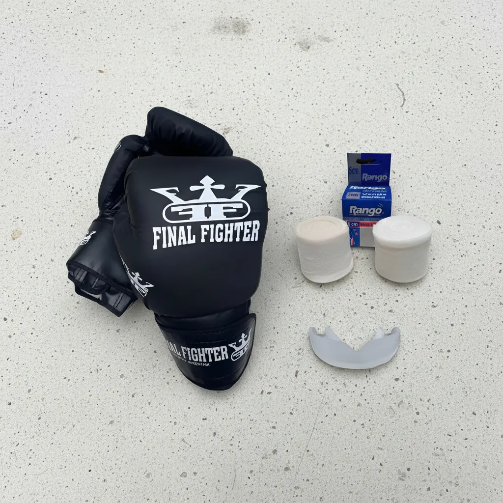 Combo Guantes F18 + Vendas + Bucal Común