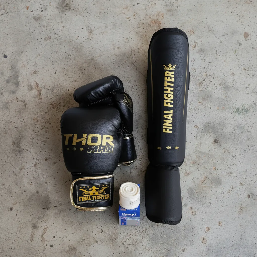 Combo Guantes Thor Max + Tibiales + Vendas